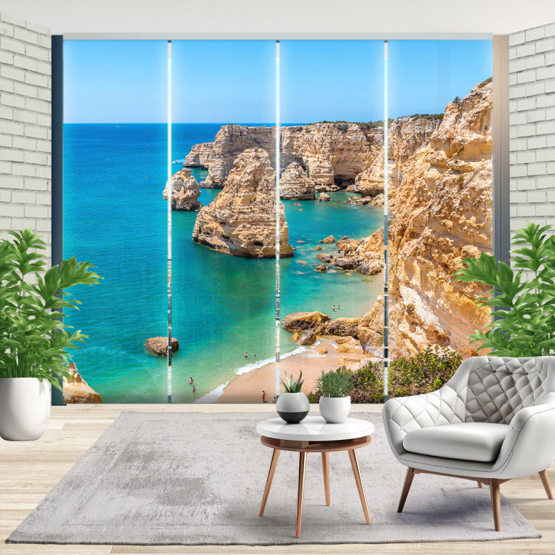 Schiebegardine mit Motiv: Strand Marinha/Portugal