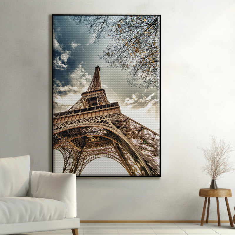 Akustikstoff mit Motiv: Unter dem Eifelturm