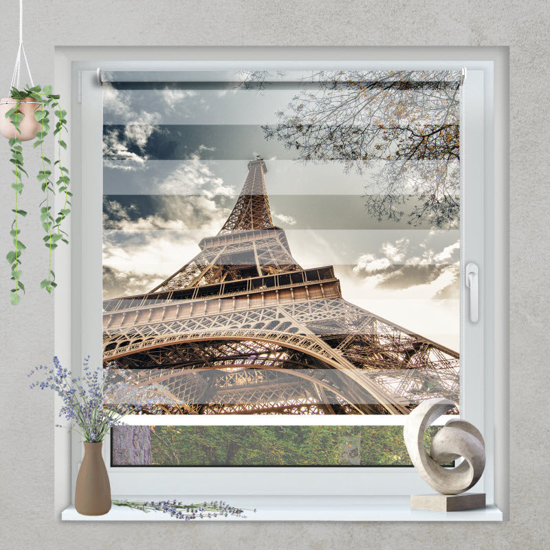 Klemmfix Doppelrollo mit Motiv: Unter dem Eifelturm