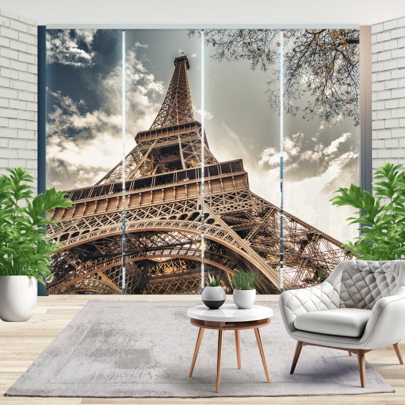 Schiebegardine mit Motiv: Unter dem Eifelturm