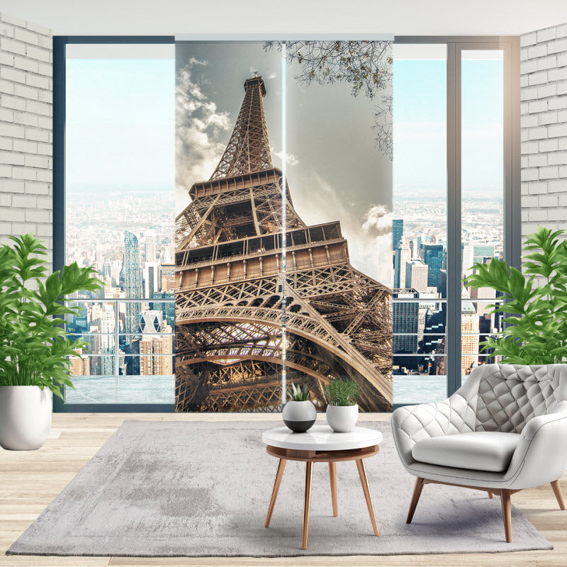 Schiebegardine mit Motiv: Unter dem Eifelturm