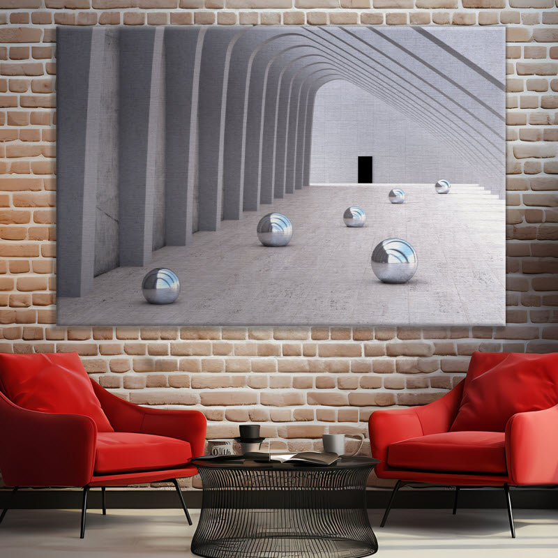 Leinwand mit Motiv: Chromkugeln