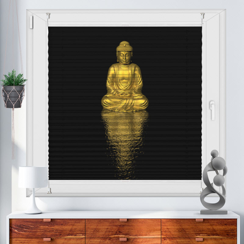 Wabenplissee mit Motiv: Buddha