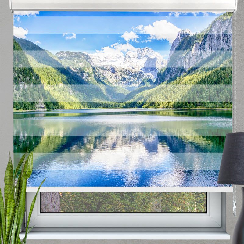 Doppelrollo mit Motiv: See Gosausee