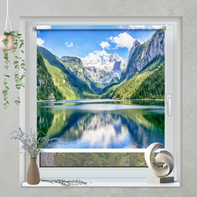 Klemmfix Rollo mit Motiv: See Gosausee