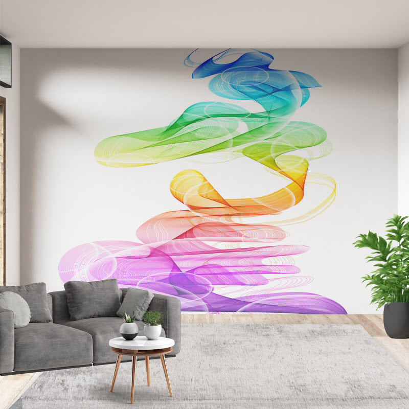 Tapete mit Motiv: Bunte Rauchwellen