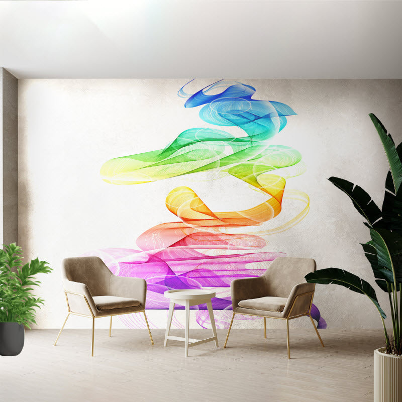 Tapete mit Motiv: Bunte Rauchwellen