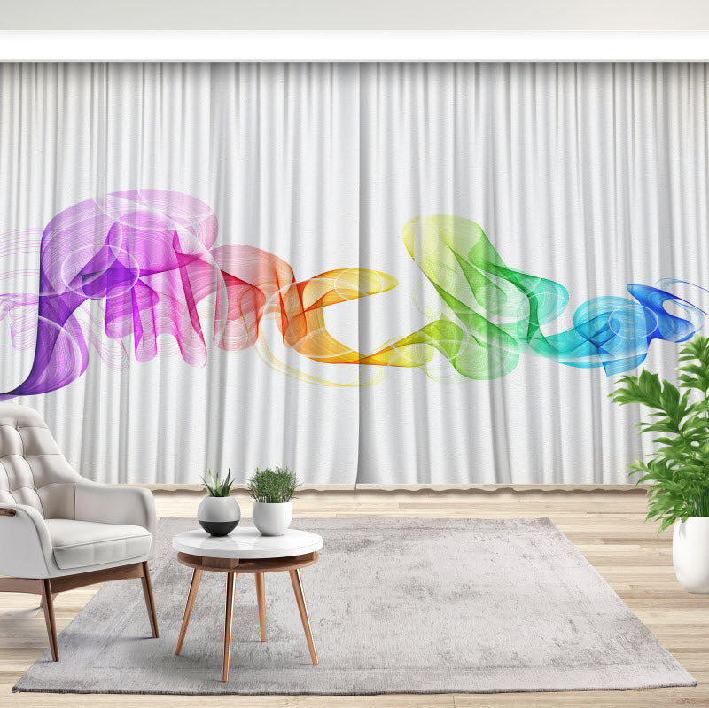 Fotovorhang: Rauchwellen Bunt