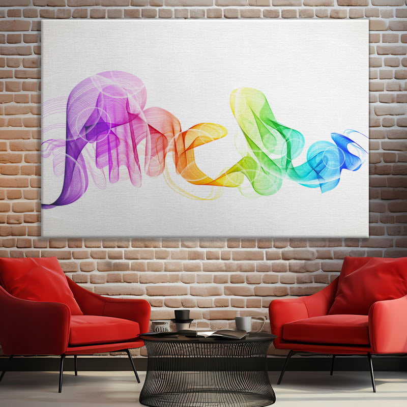 Leinwand mit Motiv: Rauchwellen Bunt