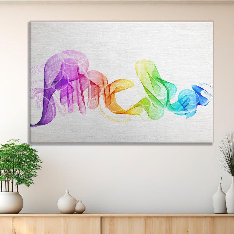 Leinwand mit Motiv: Rauchwellen Bunt