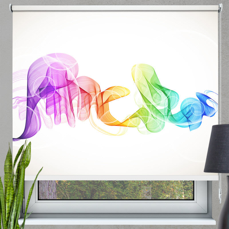 Rollo mit Motiv: Rauchwellen Bunt