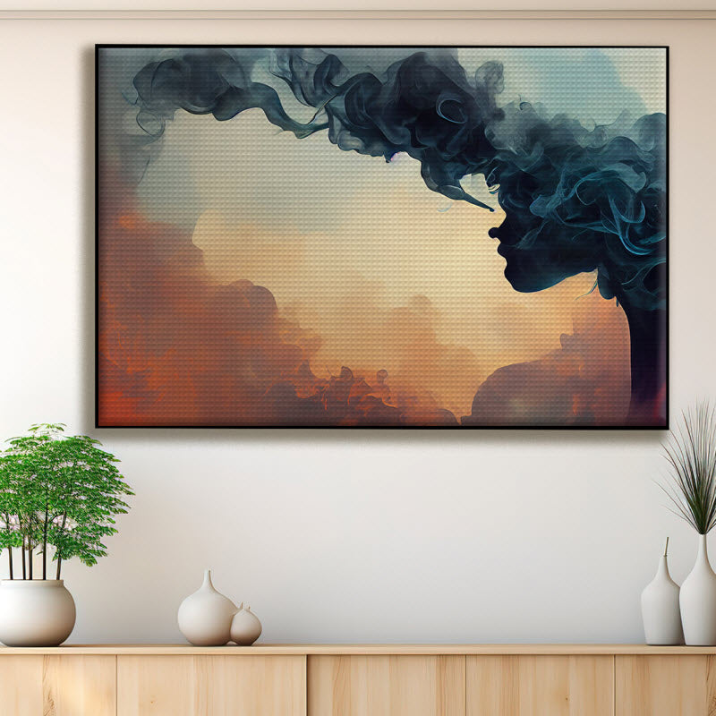 Akustikstoff mit Motiv: Gemälde Rauch