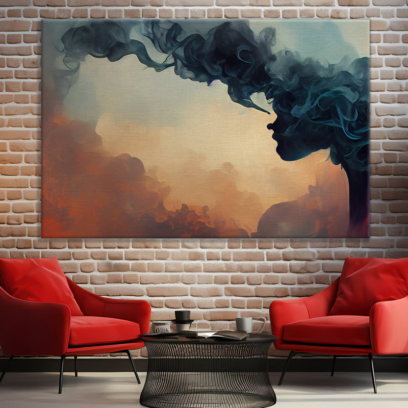 Leinwand mit Motiv: Gemälde Rauch