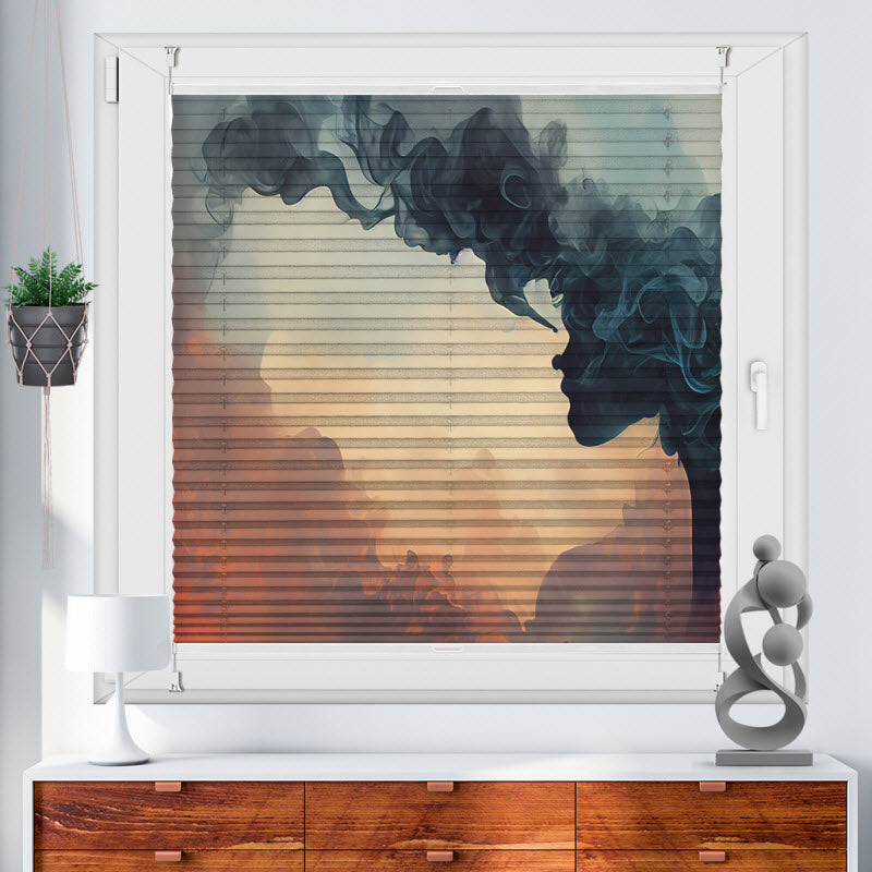 Plissee mit Motiv: Gemälde Rauch