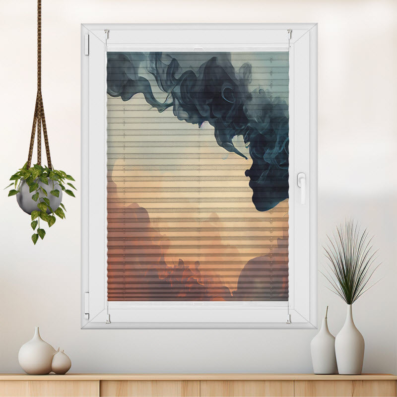 Plissee mit Motiv: Gemälde Rauch