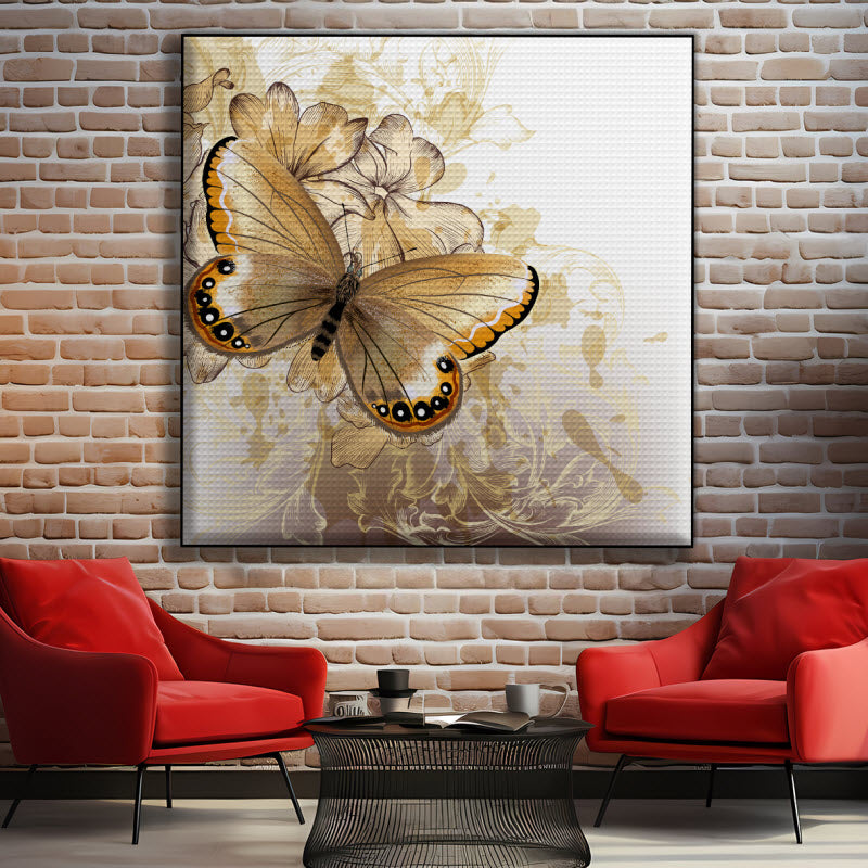 Akustikstoff mit Motiv: Abstrakt Schmetterling