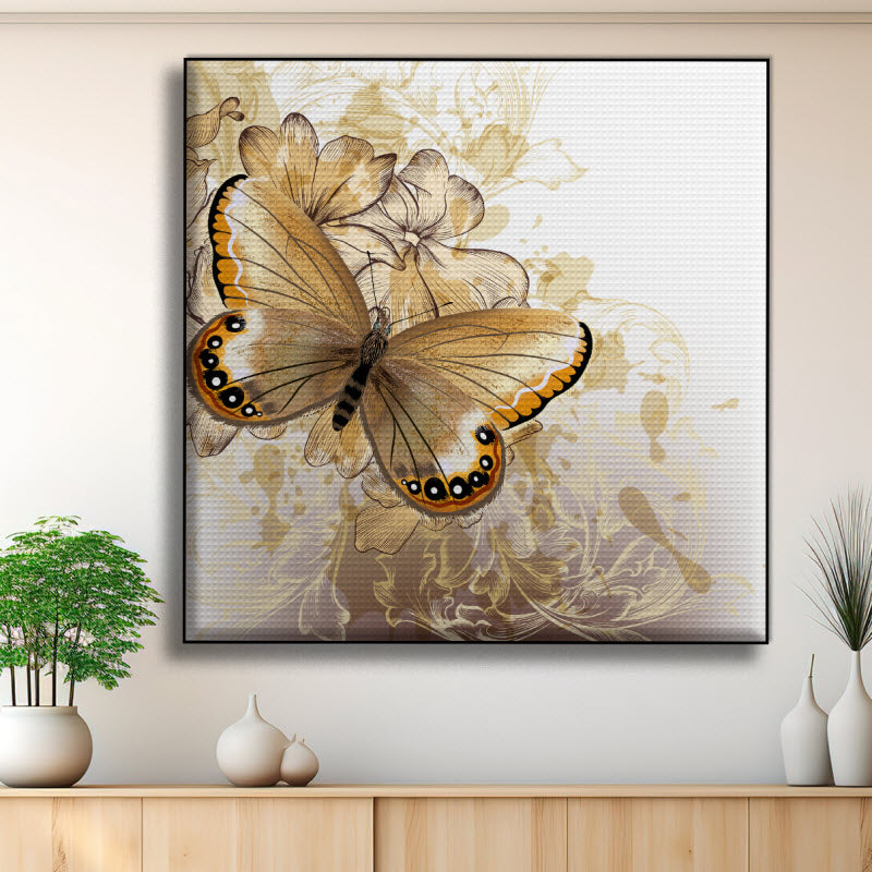 Akustikstoff mit Motiv: Abstrakt Schmetterling