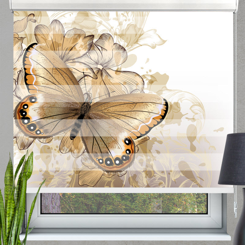 Doppelrollo mit Motiv: Abstrakt Schmetterling