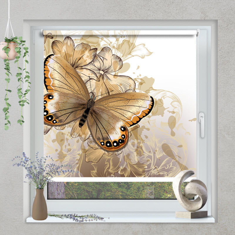 Klemmfix Rollo mit Motiv: Abstrakt Schmetterling