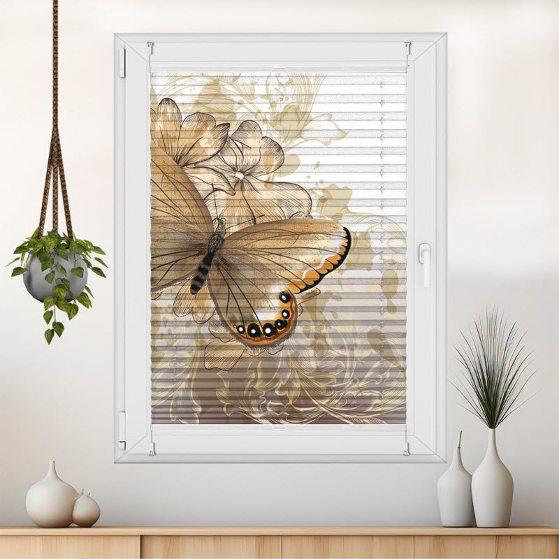 Plissee mit Motiv: Abstrakt Schmetterling