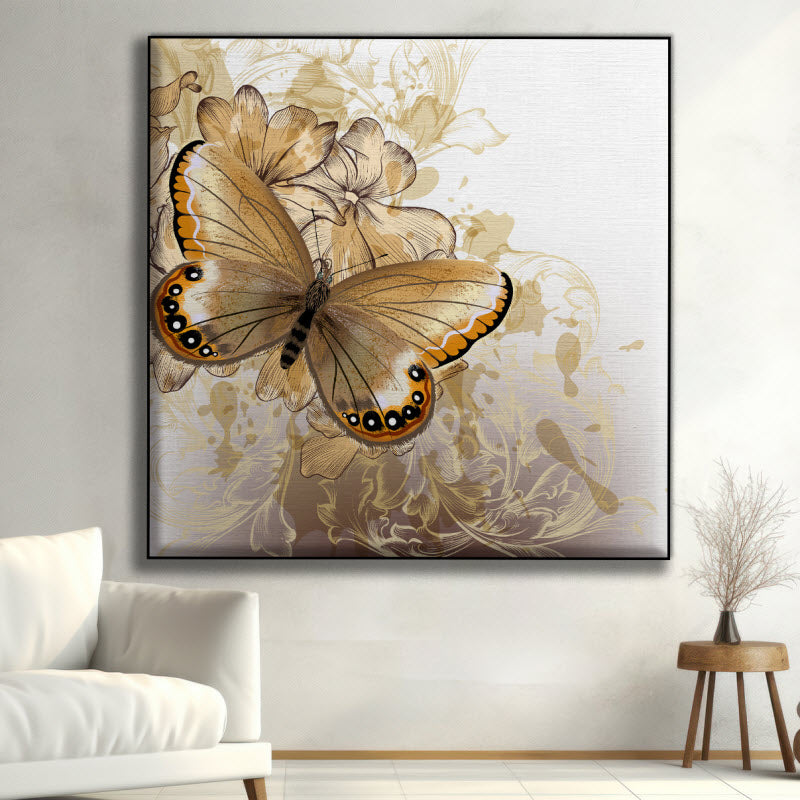 Textilspannrahmen mit Motiv: Abstrakt Schmetterling