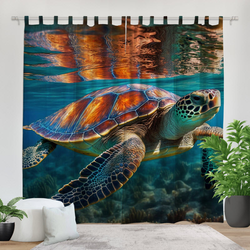 Fotovorhang: Schildkröte Unterwasser