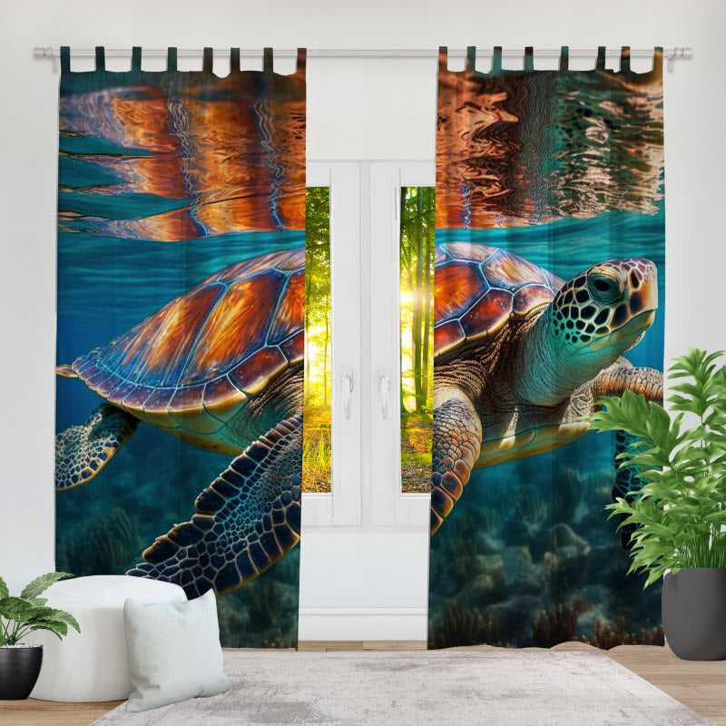 Fotovorhang: Schildkröte Unterwasser