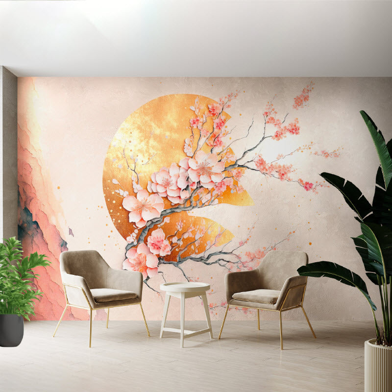 Tapete mit Motiv: Abstraktes Design - Sakura Blüte