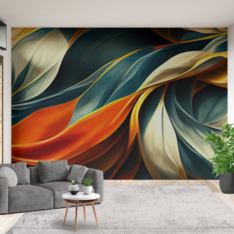 Tapete mit Motiv: Abstrakte Textil Kunst