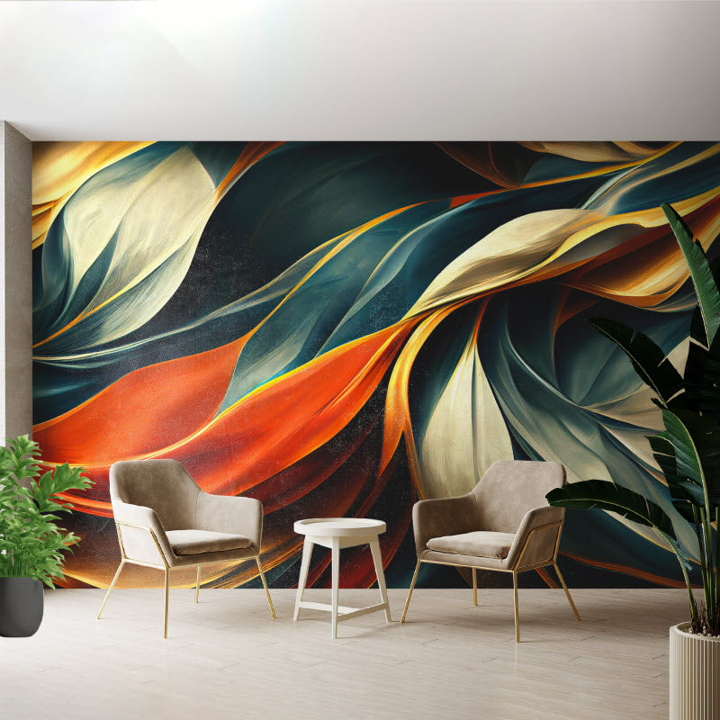 Tapete mit Motiv: Abstrakte Textil Kunst