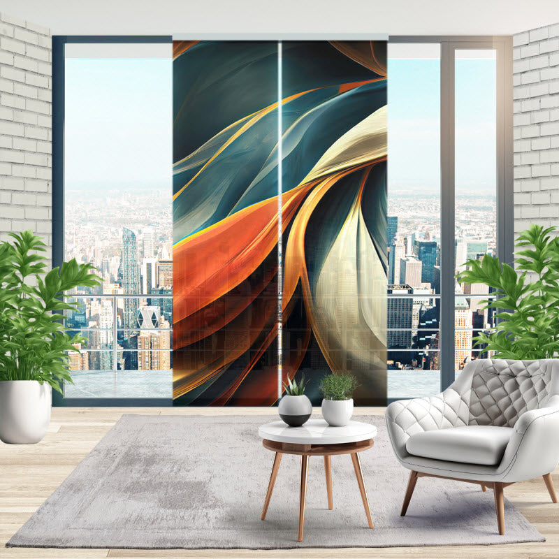 Schiebegardine mit Motiv: Abstrakte Textil Kunst
