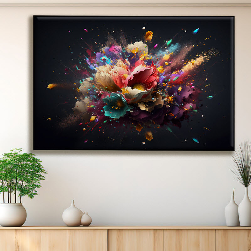 Textilspannrahmen mit Motiv: Blumenexplosion