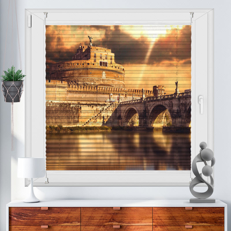 Wabenplissee mit Motiv: Rom