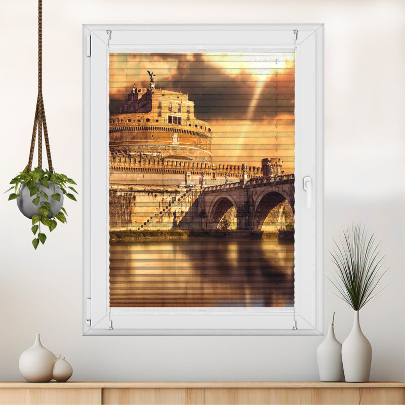 Wabenplissee mit Motiv: Rom