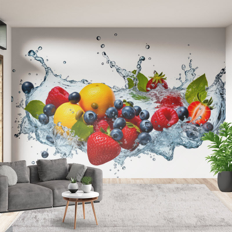 Tapete mit Motiv: Bunte Obstexplosion V4