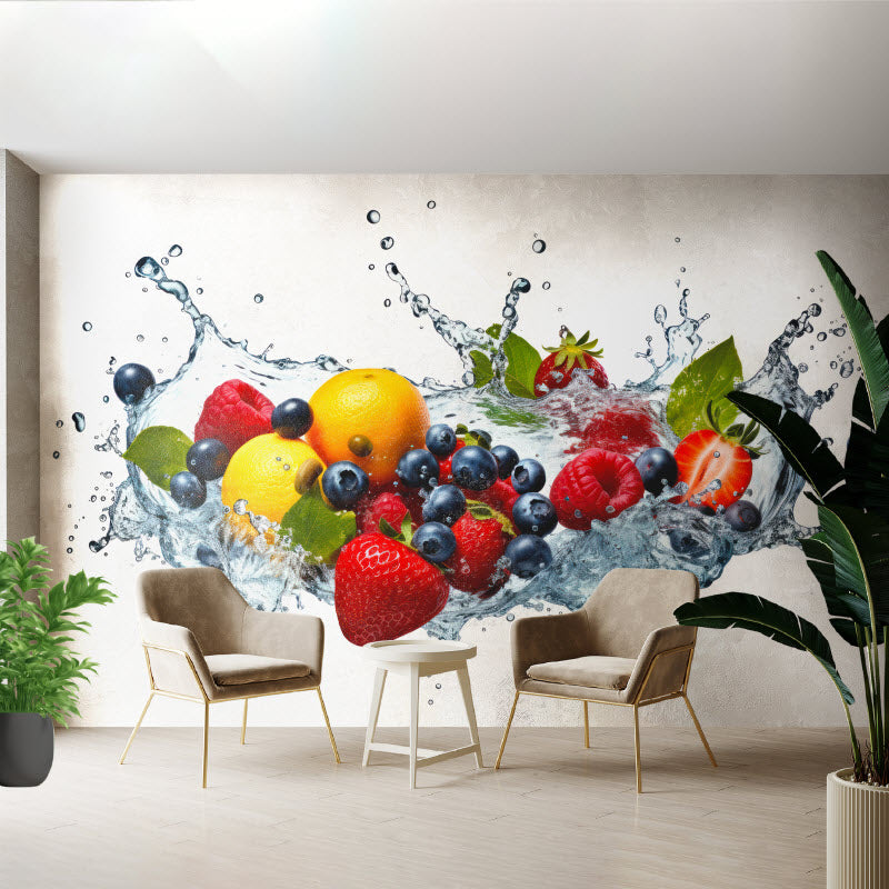 Tapete mit Motiv: Bunte Obstexplosion V4