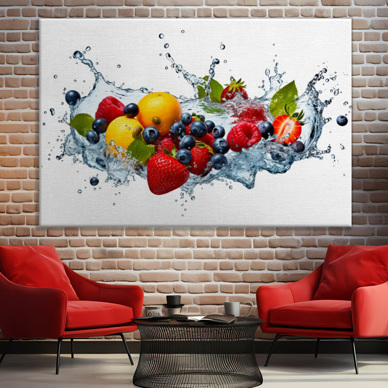 Leinwand mit Motiv: Bunte Obstexplosion V4