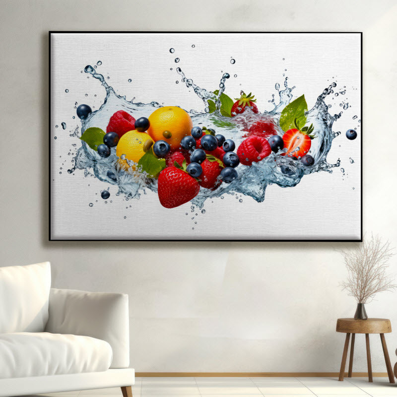 Textilspannrahmen mit Motiv: Bunte Obstexplosion V4