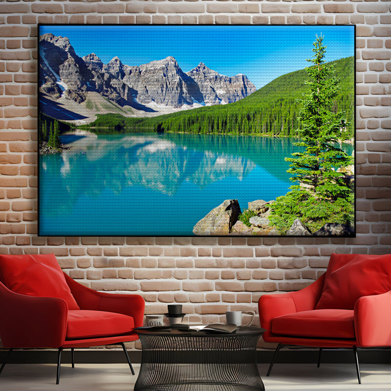 Akustikstoff mit Motiv: Fluss Louise in Kanada