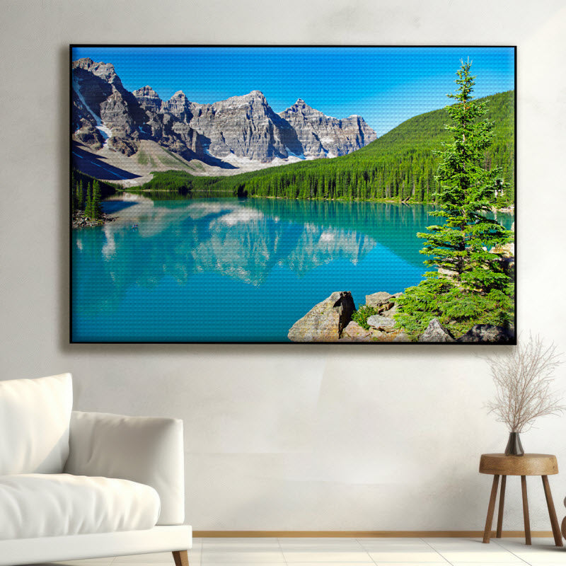 Akustikstoff mit Motiv: Fluss Louise in Kanada