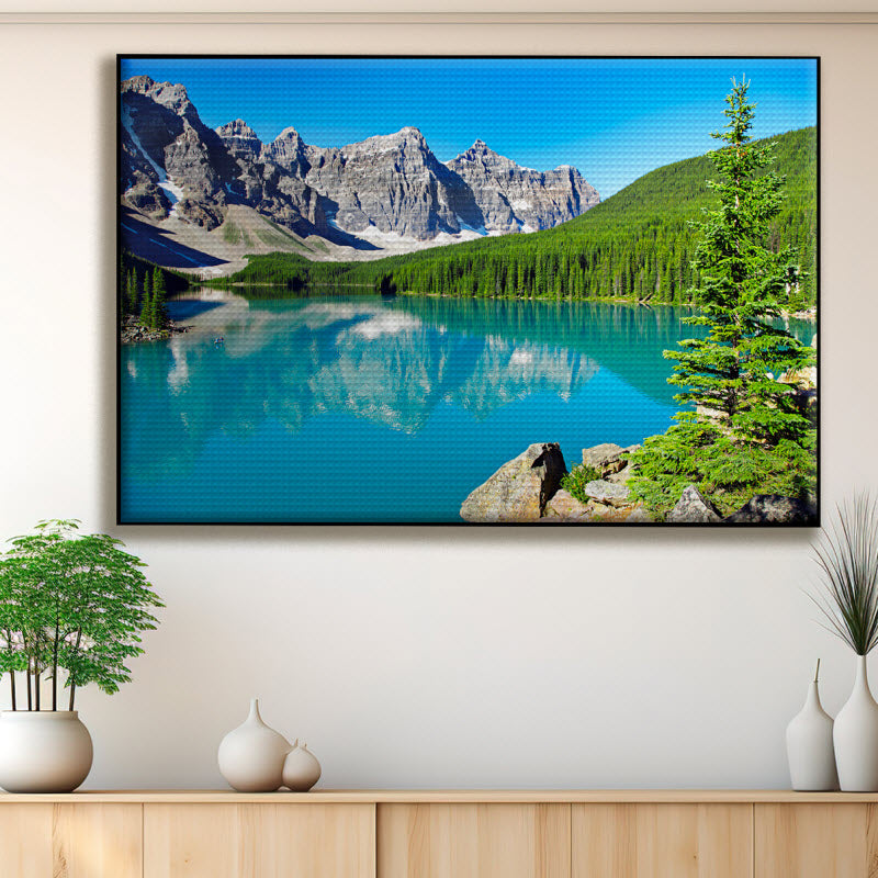 Akustikstoff mit Motiv: Fluss Louise in Kanada