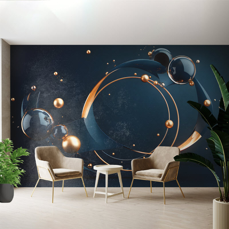 Tapete mit Motiv: Fliegende Geometrieformen