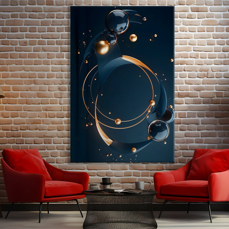 Leinwand mit Motiv: Fliegende Geometrieformen