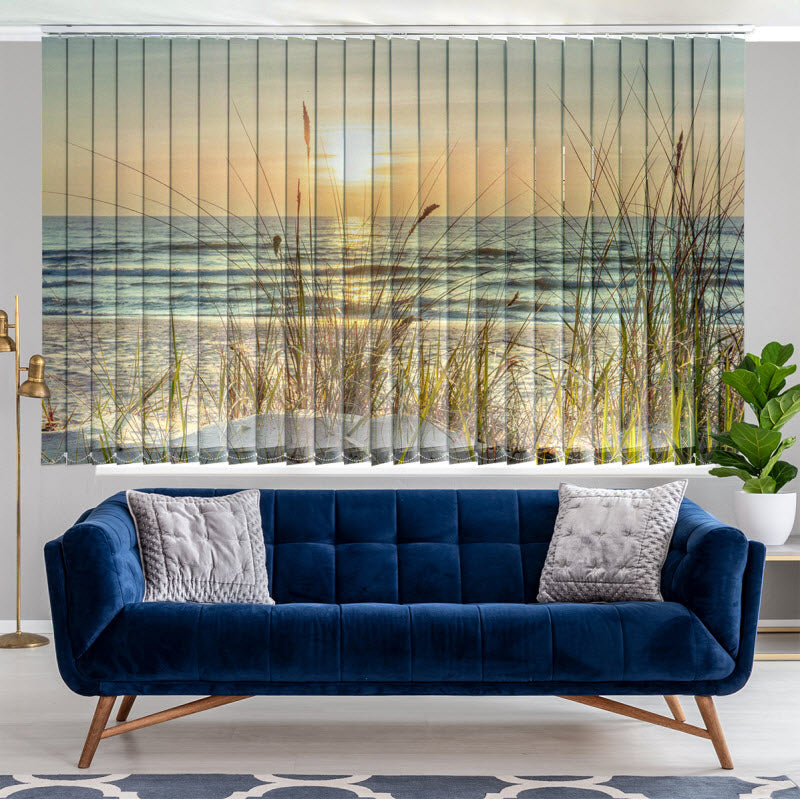 Lamellenvorhang mit Motiv: Sonnenuntergang Ostsee