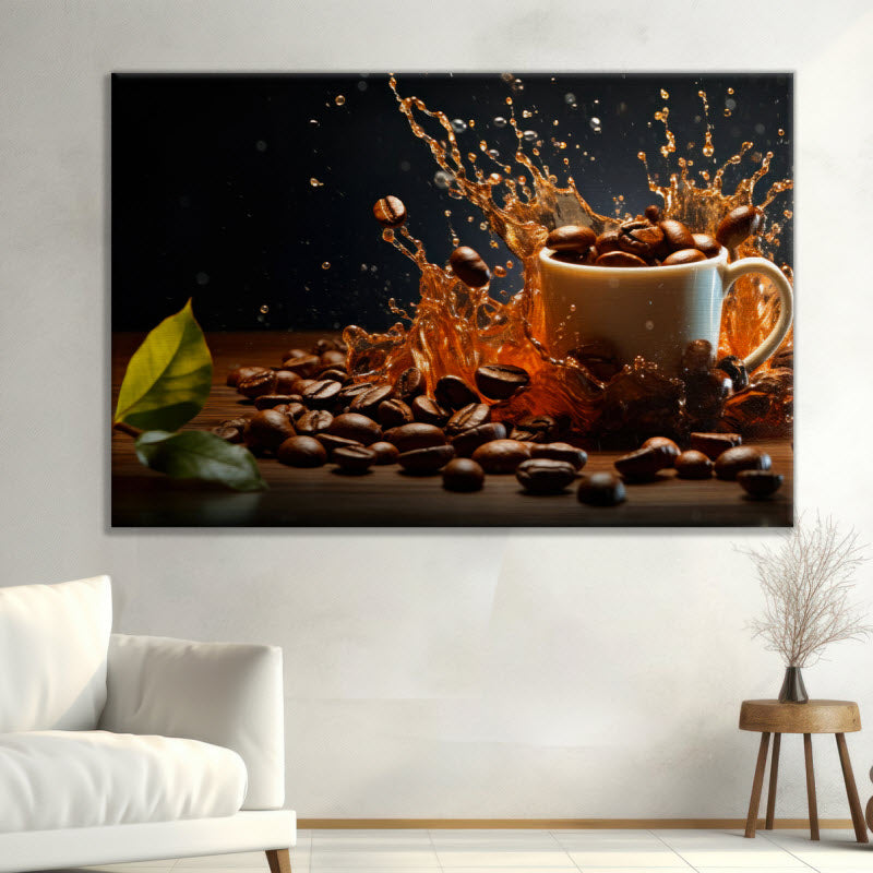 Leinwand mit Motiv: Mokkabohnen