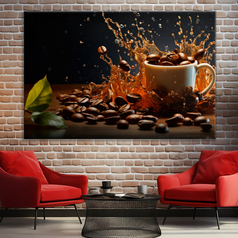 Leinwand mit Motiv: Mokkabohnen