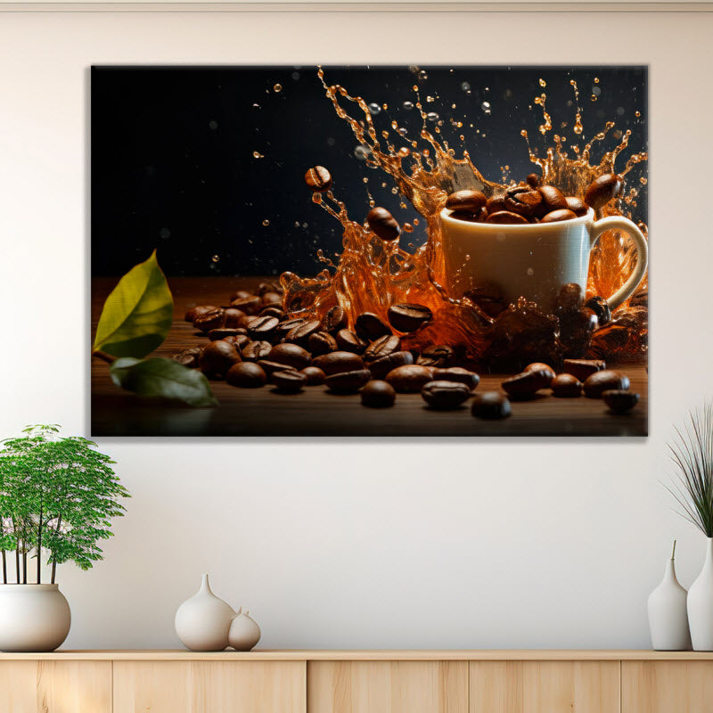 Leinwand mit Motiv: Mokkabohnen