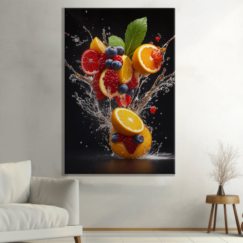 Leinwand mit Motiv: Bunte Obstexplosion V1