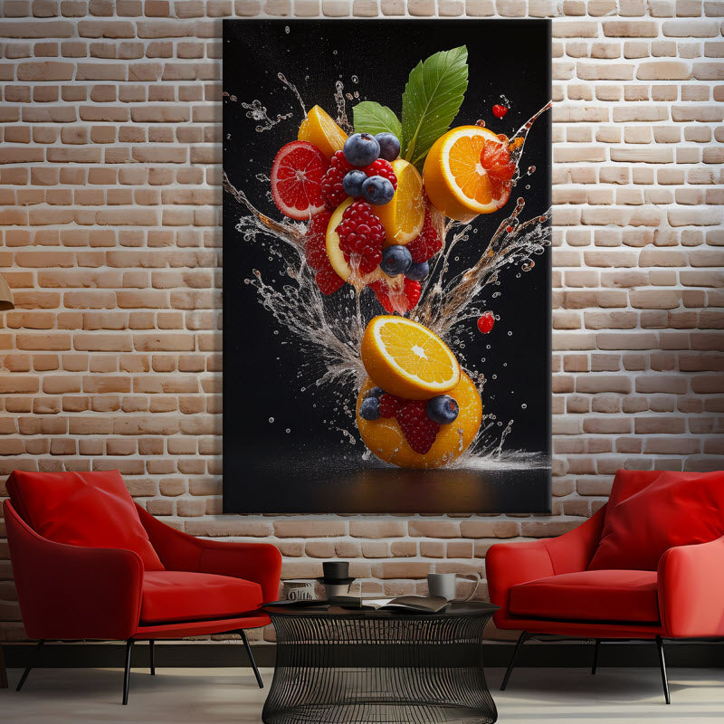 Leinwand mit Motiv: Bunte Obstexplosion V1