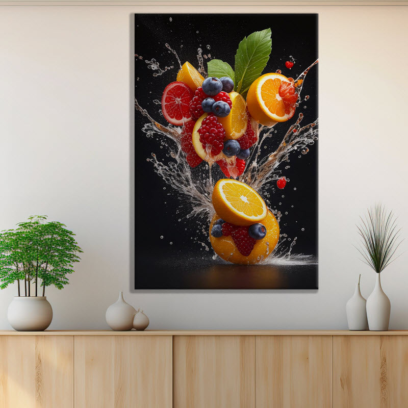 Leinwand mit Motiv: Bunte Obstexplosion V1